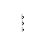 Example of the flat symbol positioning based on the keystrokes