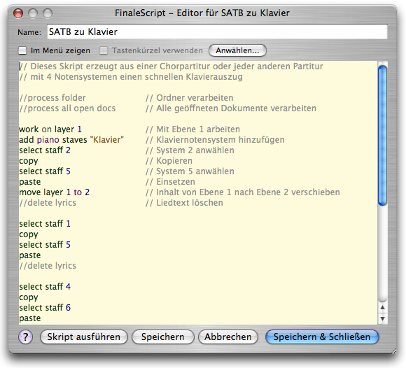 Dialogbox FinaleScript-Editor