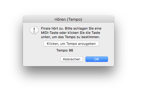 Dialogbox Hören (Tempo)