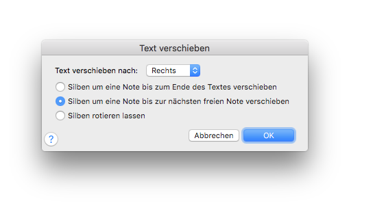 Dialogbox Text verschieben