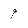 Symbol Pauke Holz-Schlägel links