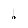Symbol Xylophon mittlerer Schlägel abwärts