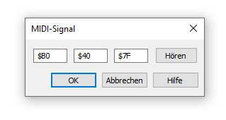 Dialogbox MIDI-Signal