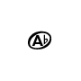 Symbol Offener Notenkopf, A mit b