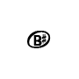 Symbol Offener Notenkopf, B mit Kreuz