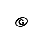 Symbol Offener Notenkopf, G