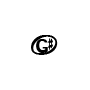 Symbol Offener Notenkopf, G mit Kreuz
